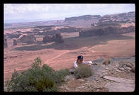 Chris Stohl falling from Mitchell's Mesa, Monument Valley